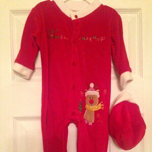 Outfit Baby's 1st Christmas size 0/3 months Pint Size 80% cotton 20% polyester